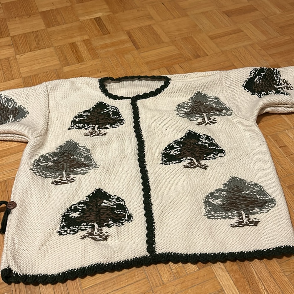 Rey Wear Tree Pattern Knit Cardigan - Picture 8 of 13